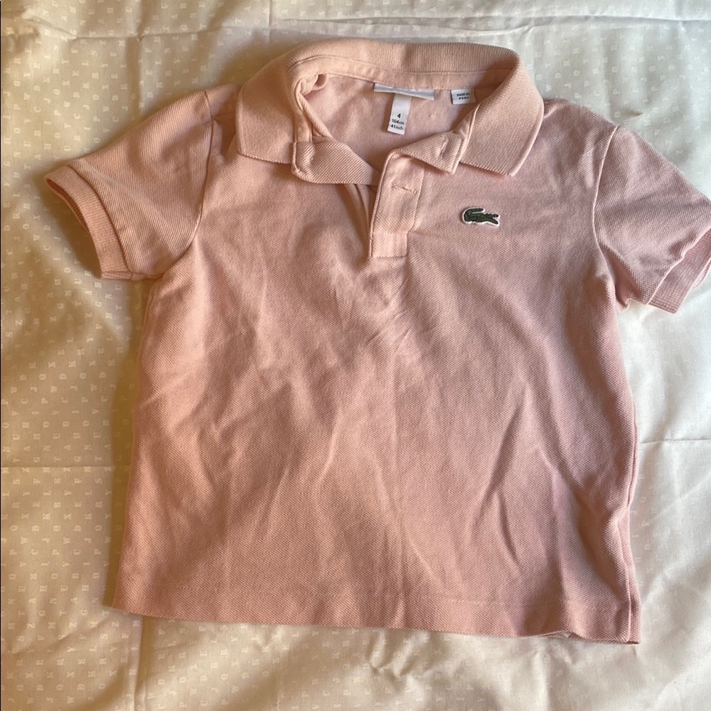 Lacoste Kids Light Pink Polo Shirt